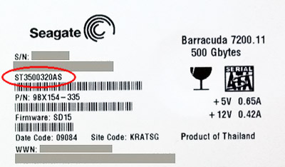 Adat visszaállítás Seagate (Maxtor) merevlemezekről: HDD label